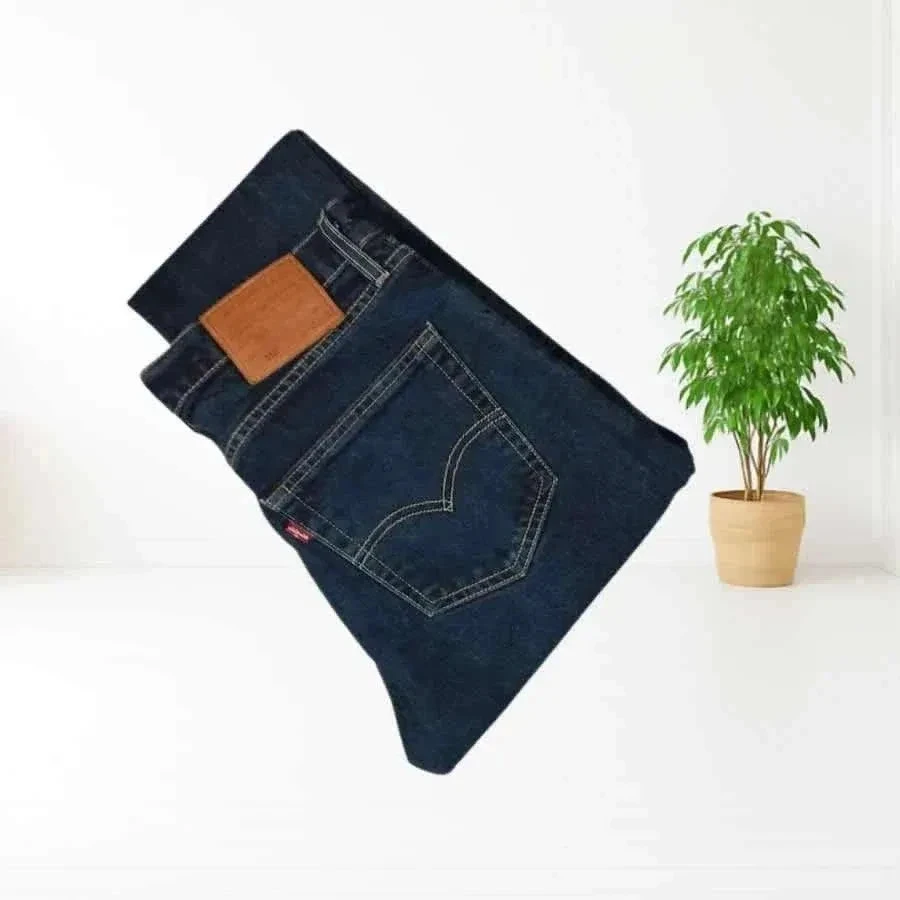 LEVI'S premium 512 - tapered straight fit - high waist - w32 L32 navy blue excellent condition – photo 11